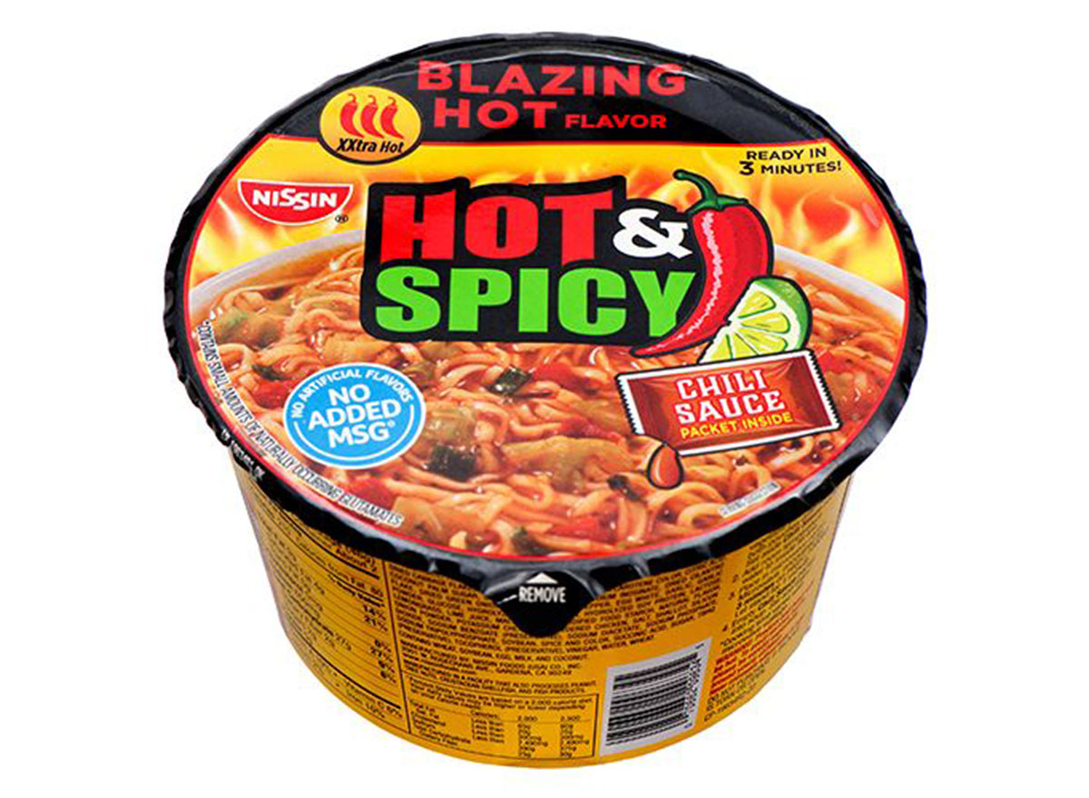 Nissin Bowl Hot & Spicy Super Picante.