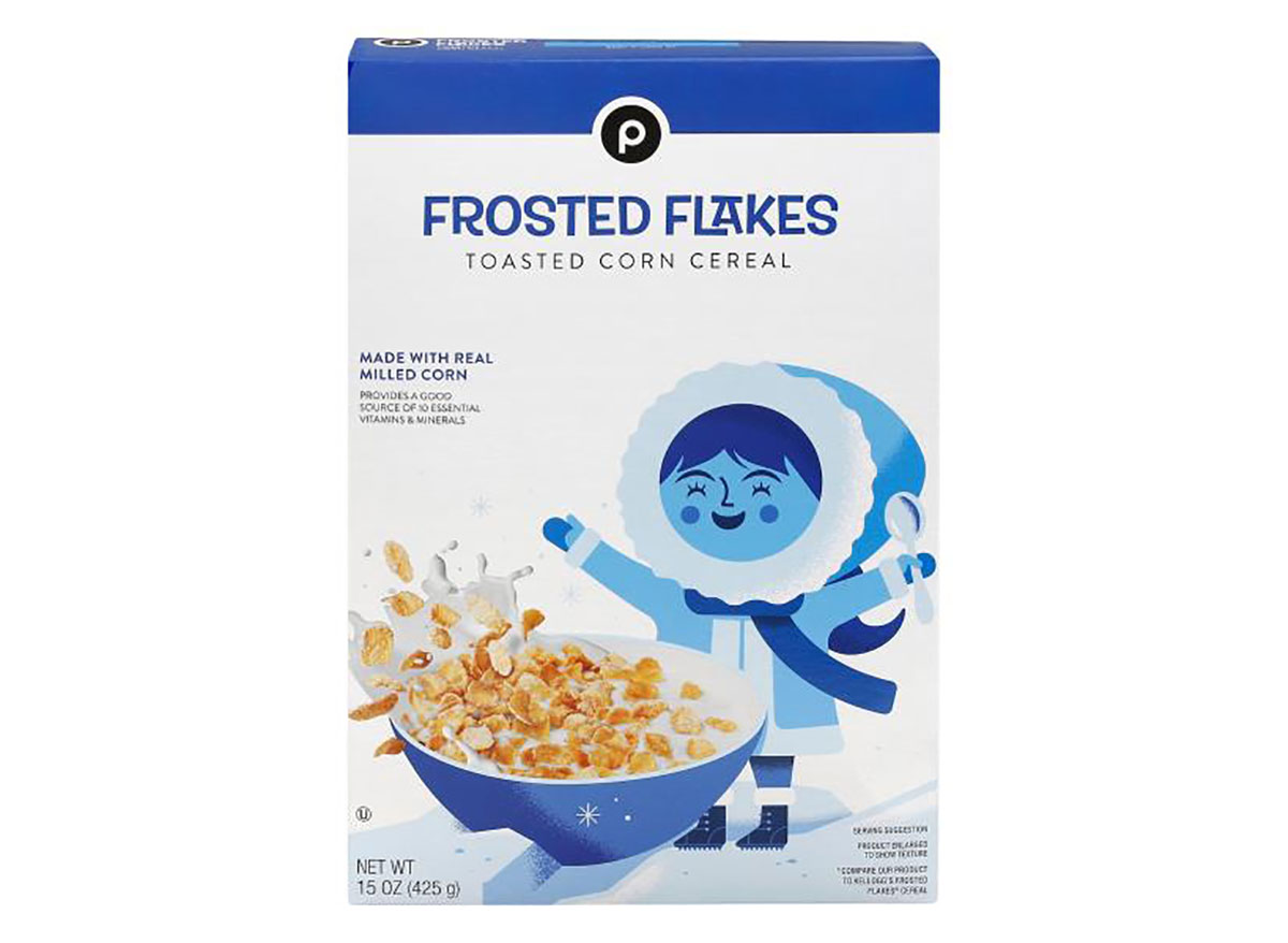 box of publix generic frosted flakes cereal