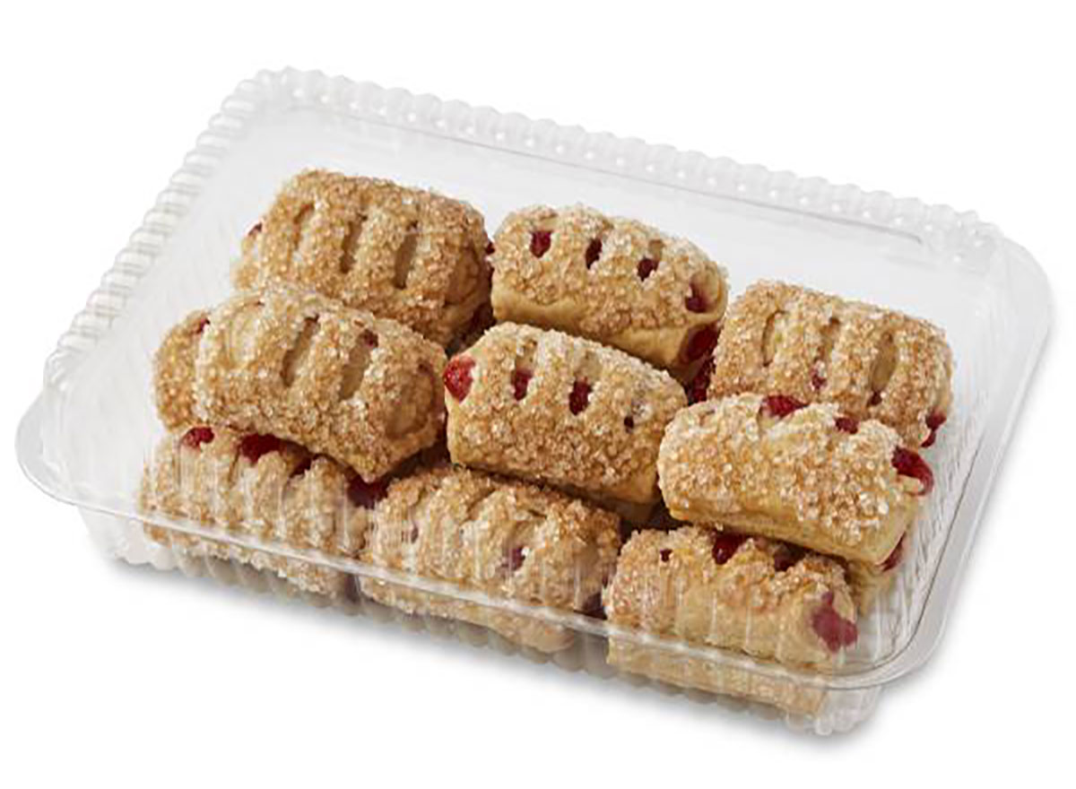 publix fresh strawberry and cheese pastry bites in plastic container