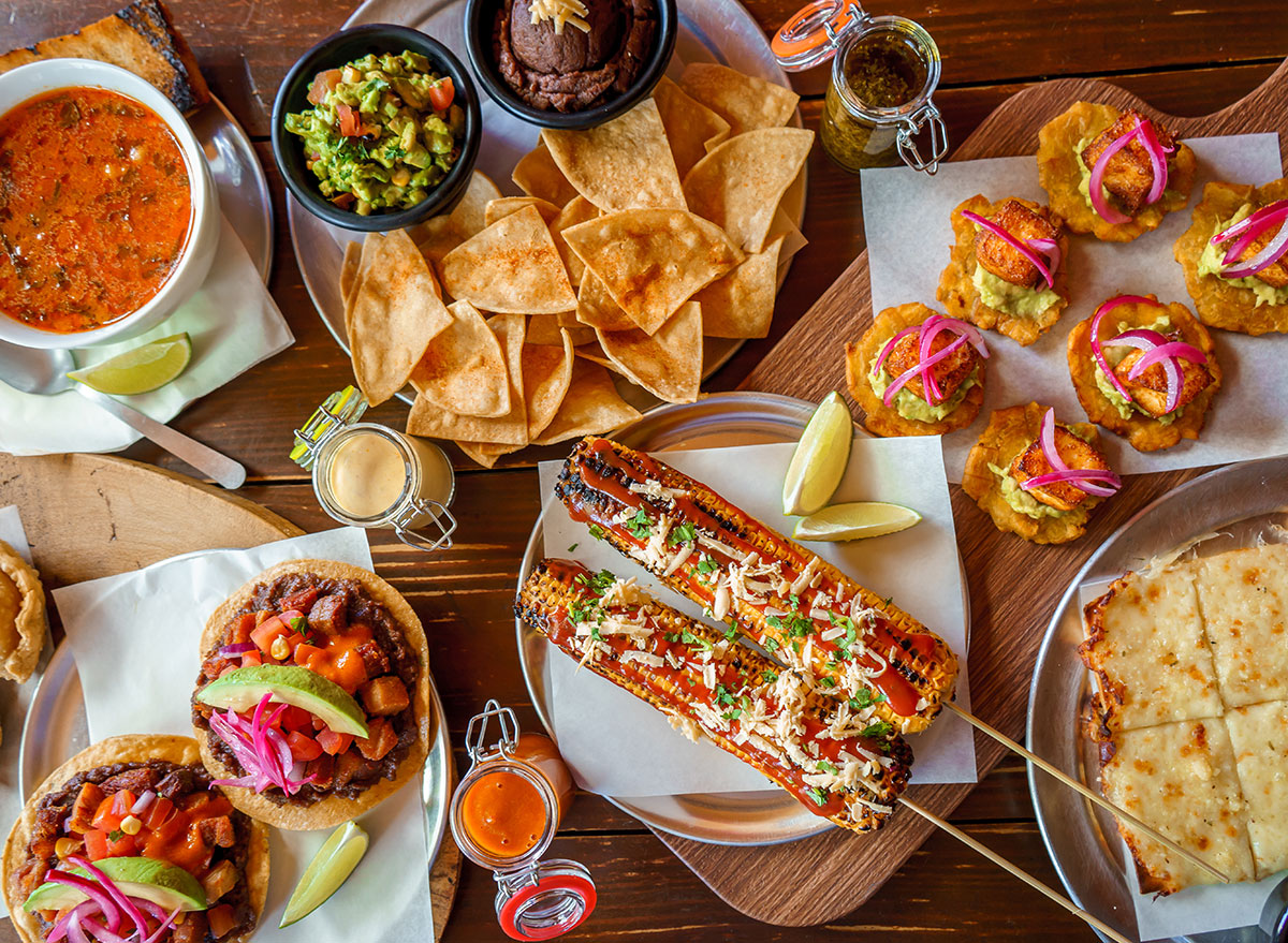 Eat this not that. Table Full of food.