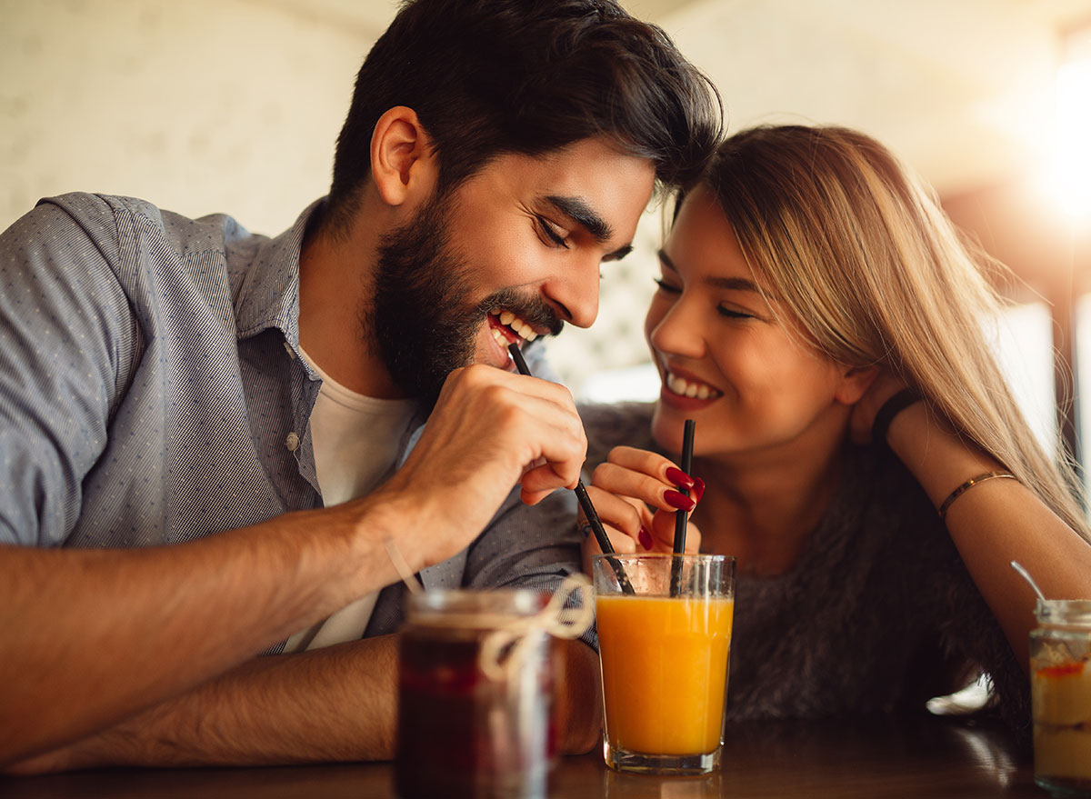 sharing drinks