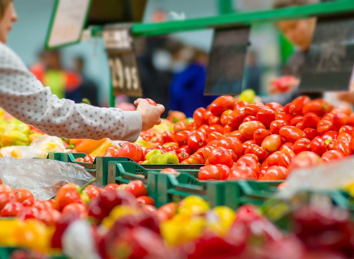 shopping for tomatoes