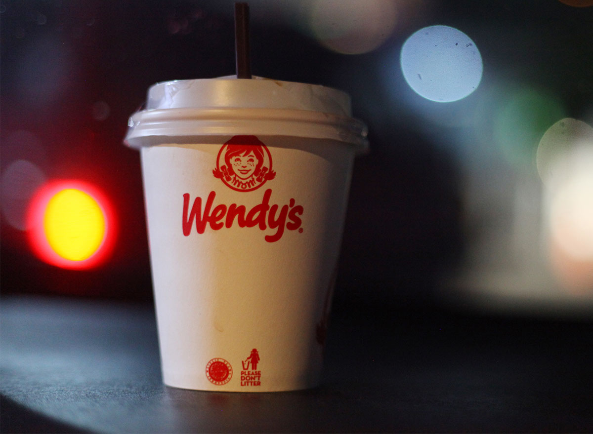cup of hot coffee from wendys