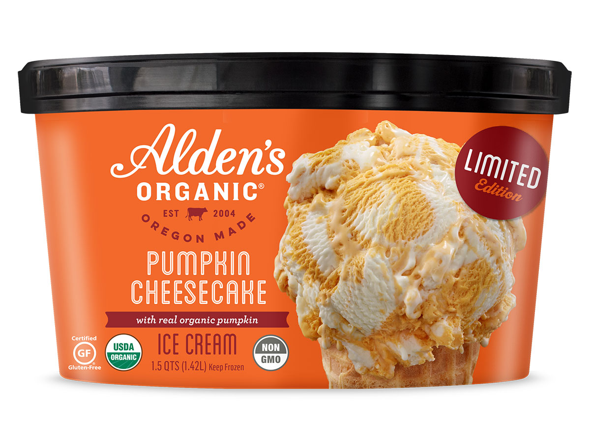 aldens organic pumpkin cheesecake