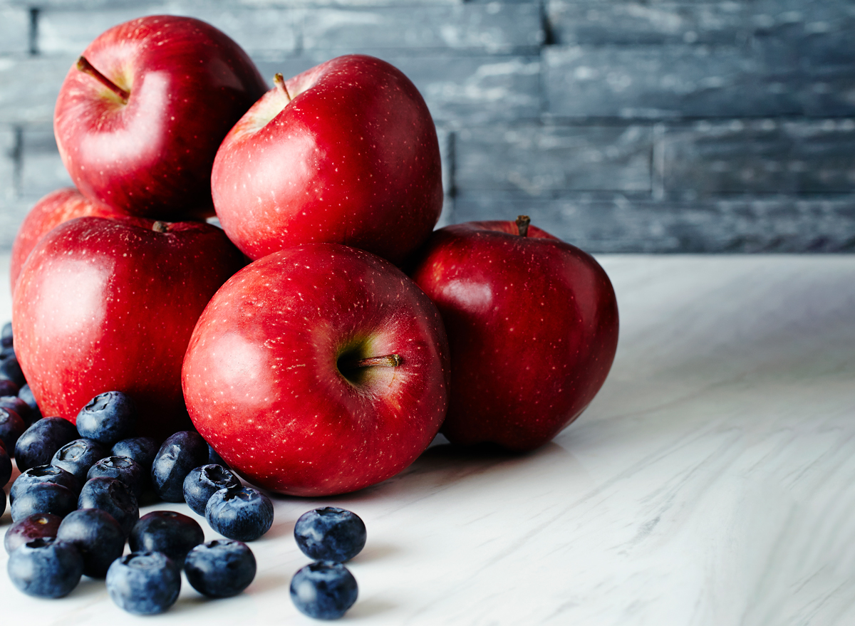 apples and blueberries