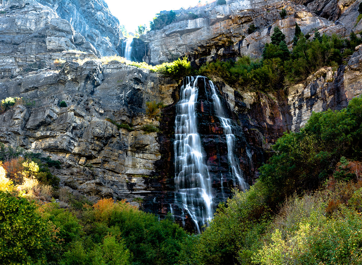 bridal veil falls in utah