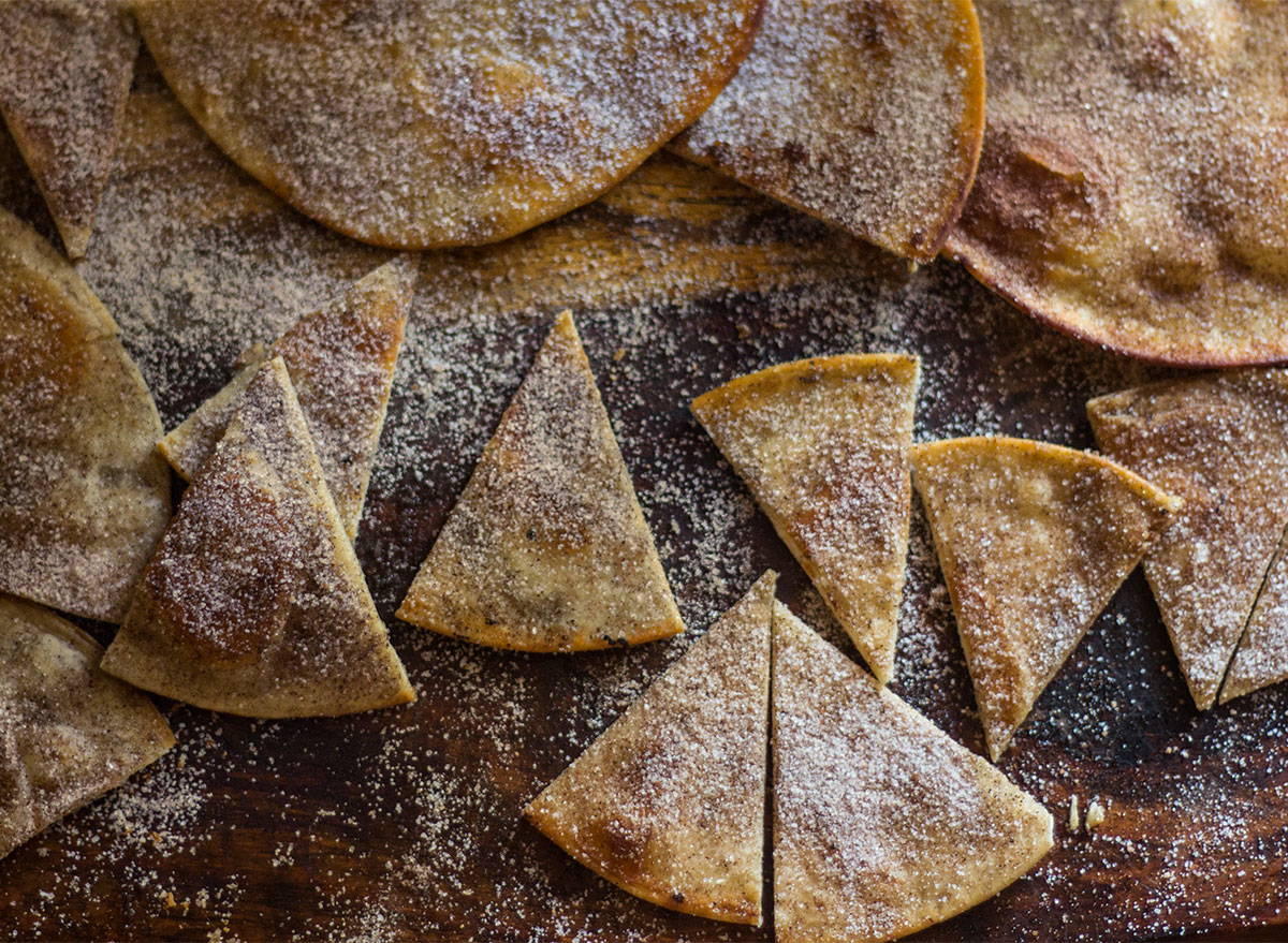 tortilla chips with cinnamon sugar