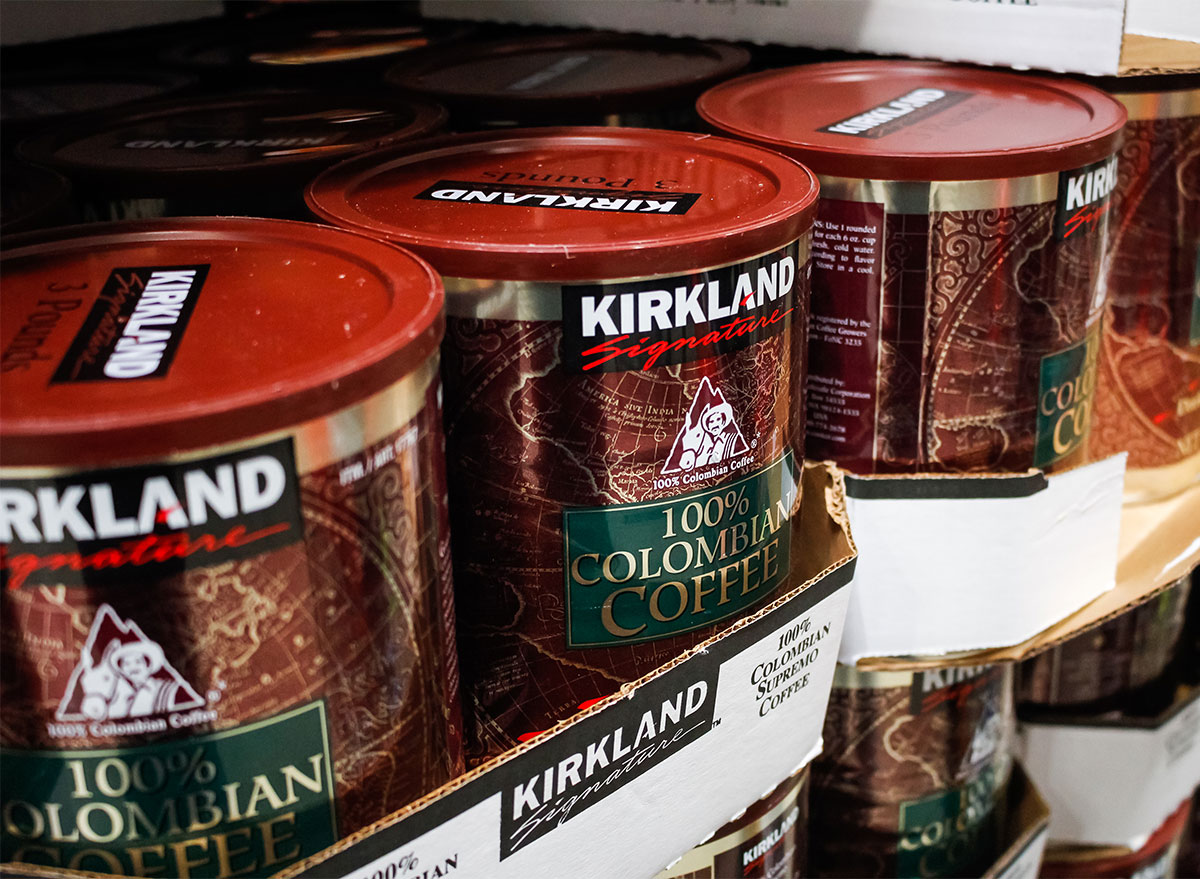 containers of kirkland signature coffee