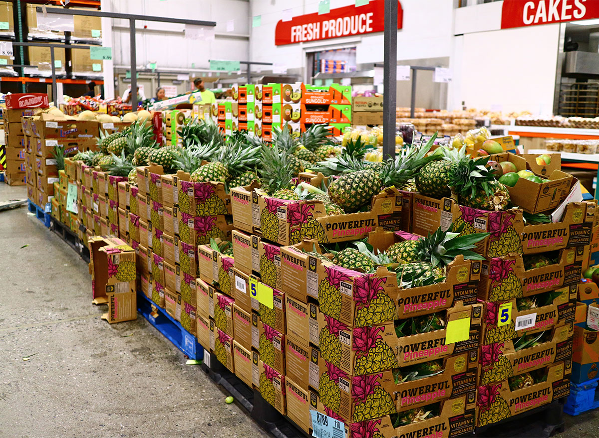 pineapples in costco produce section