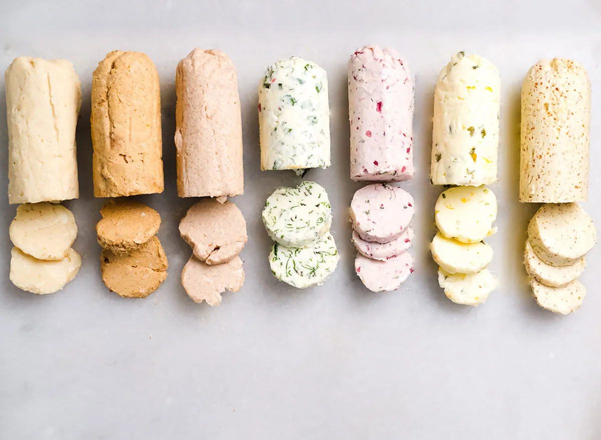 flavored butter on a table