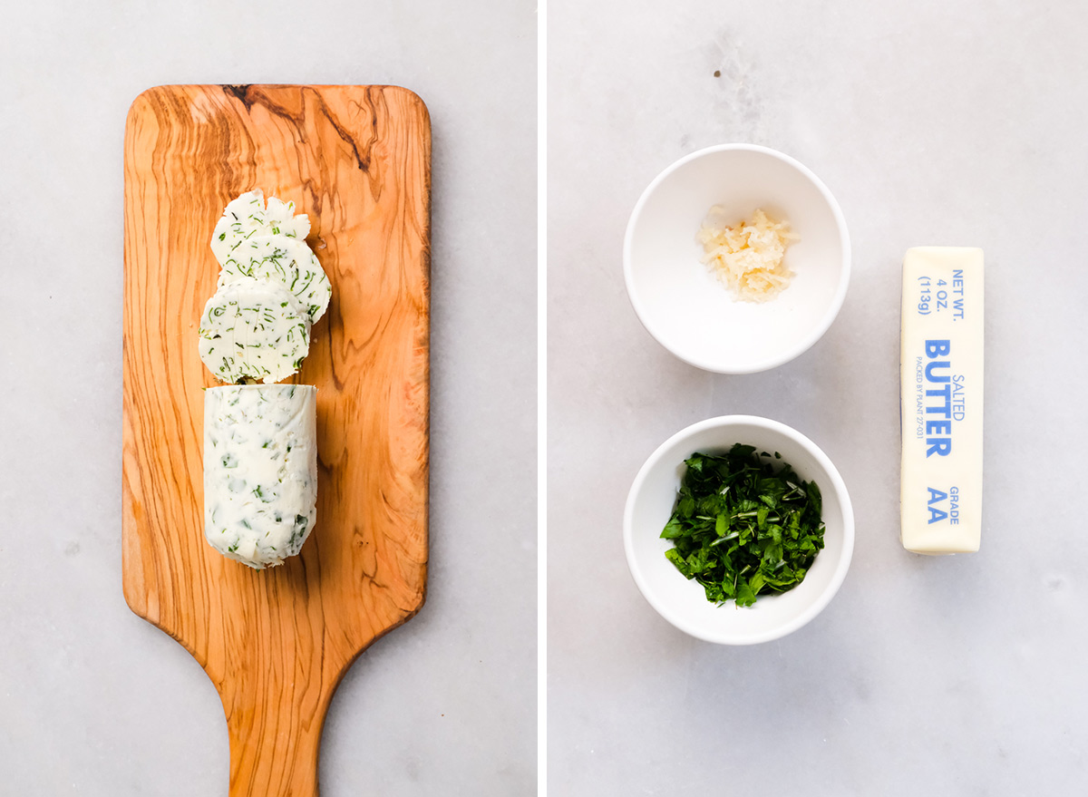 garlic and herb butter with ingredients