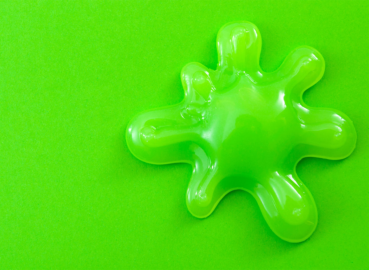 green slime splatter