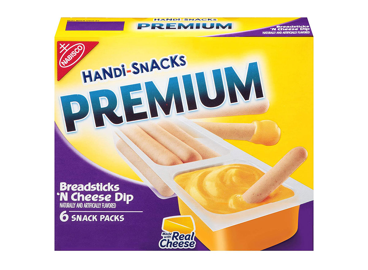 handi snacks breadsticks and cheese