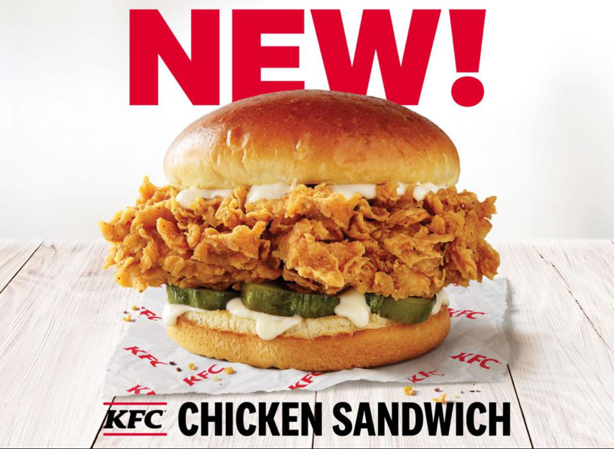 KFC csirke szendvics