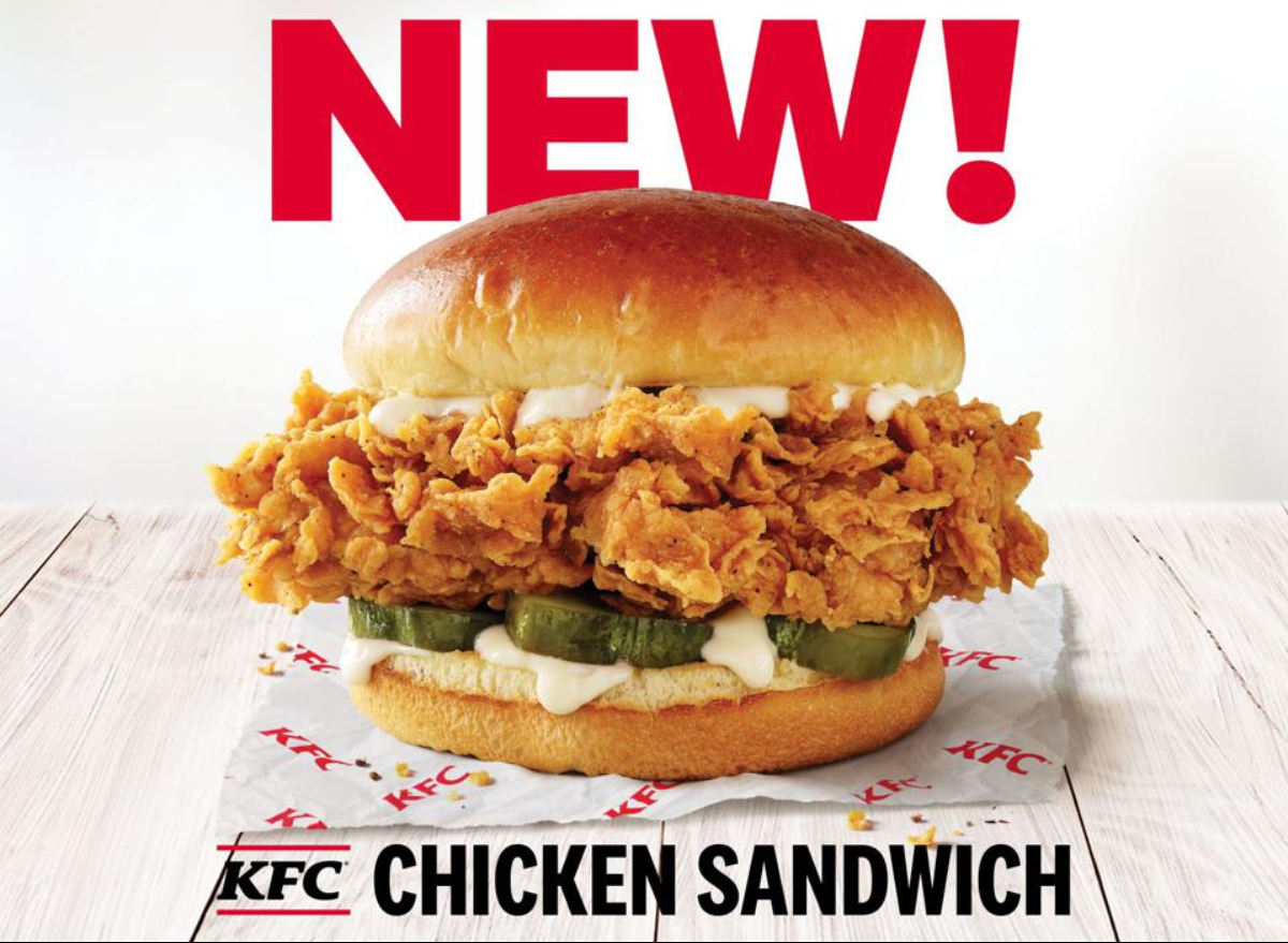 kfcチキンサンドイッチ