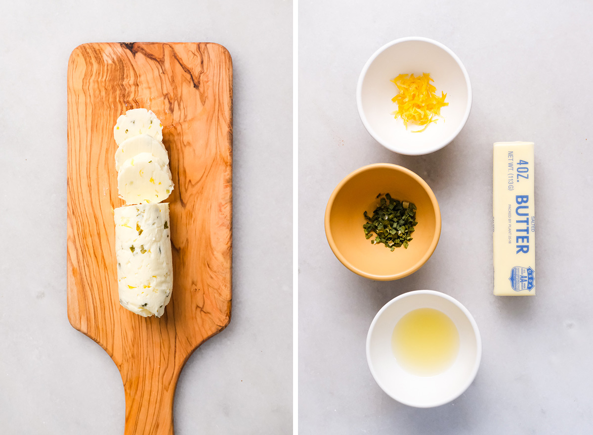 lemon and chive butter with ingredients