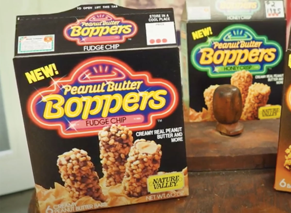 boxes of vintage peanut butter boppers