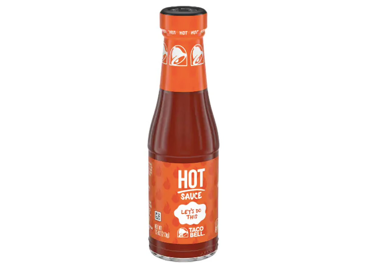 bottle of taco bell hot sauce