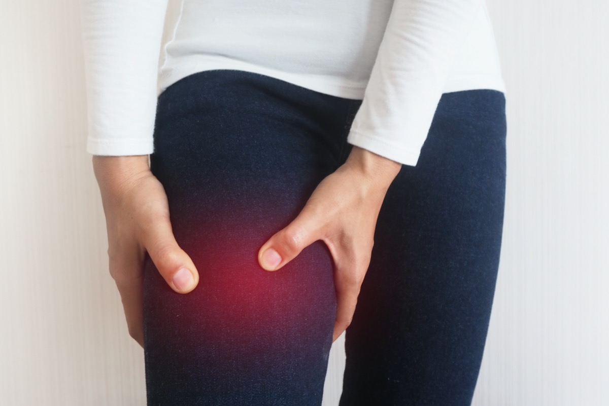 Thigh pain or muscle twitching or muscle cramp.
