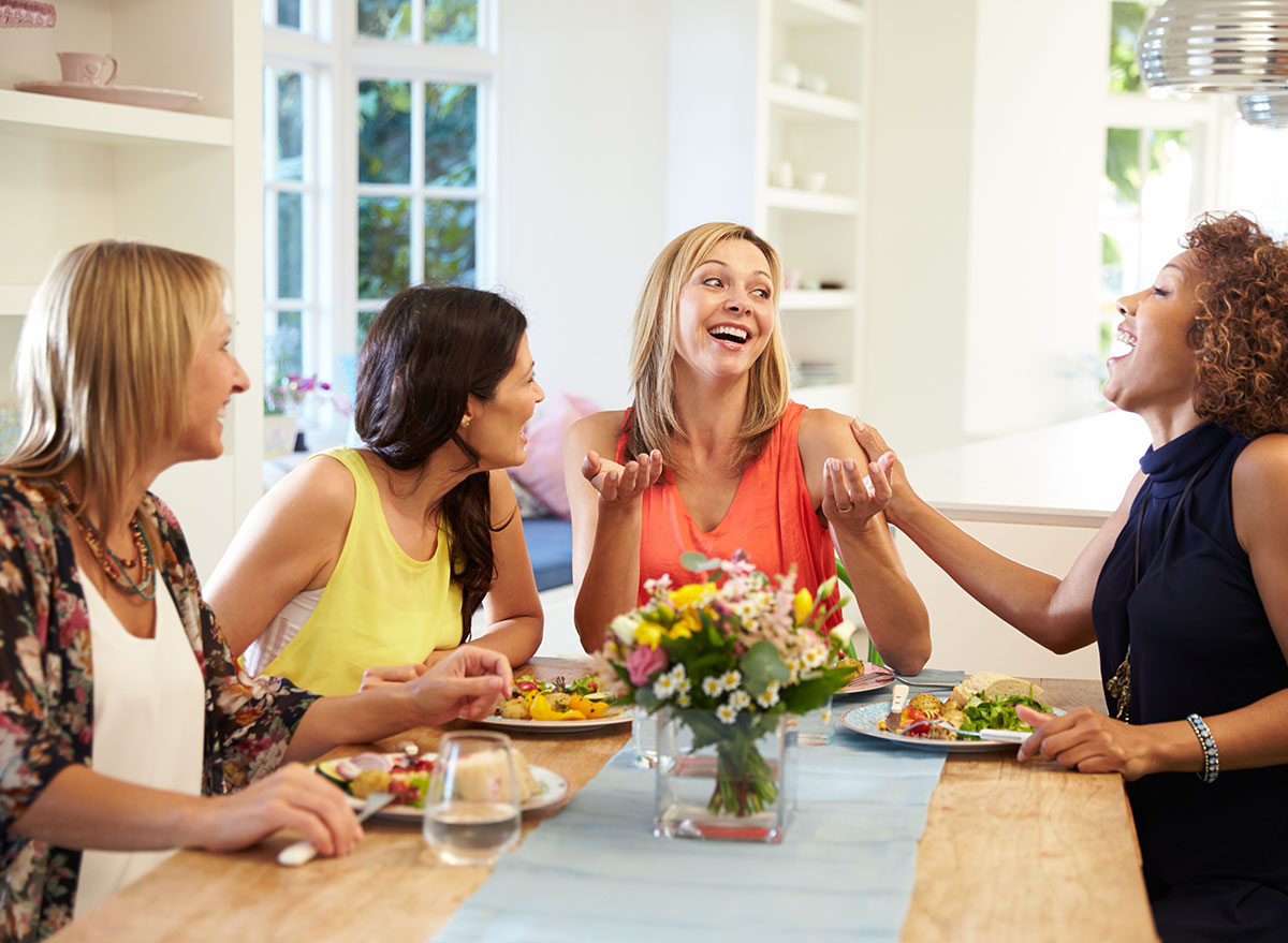 women dinner party