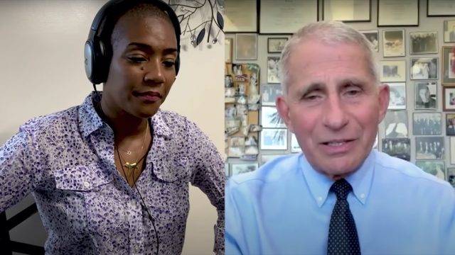 Dr Anthony Fauci and Tiffany Haddish