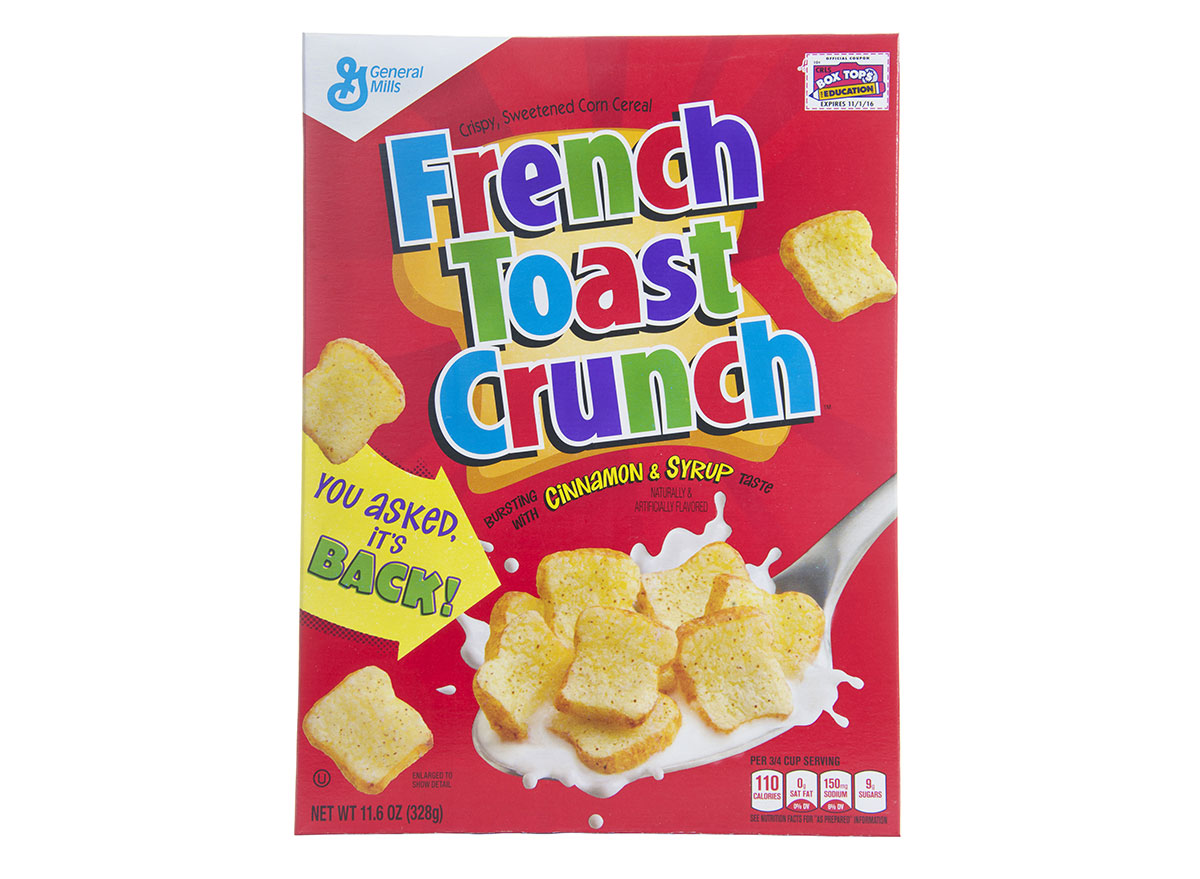 box of french toast crunch cereal