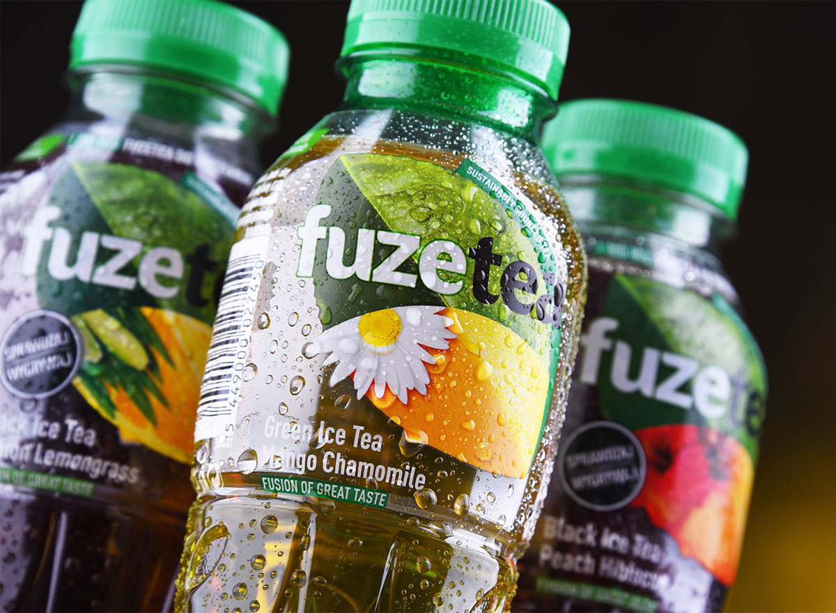 bottles of fuze iced tea