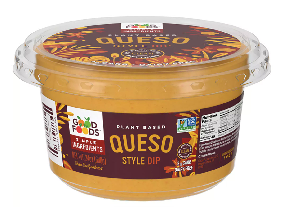 good foods plant-based queso-style dip