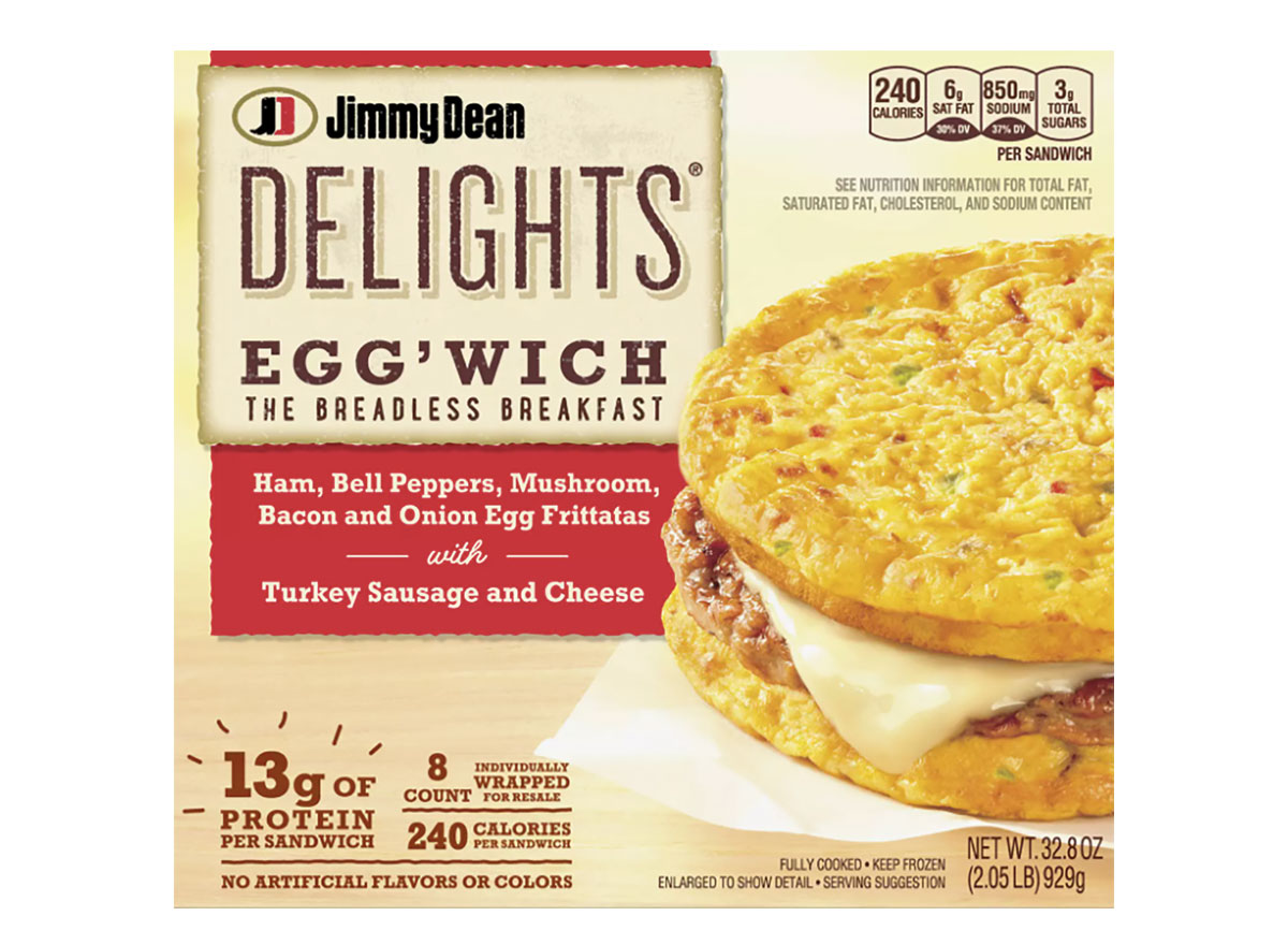 box of frozen jimmy dean delights eggwich frittatas