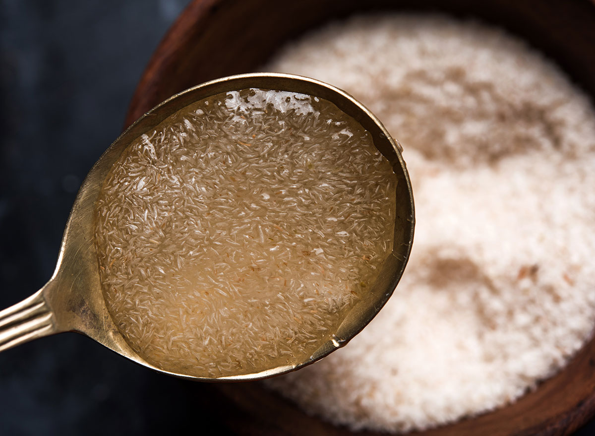 psyllium husk in water