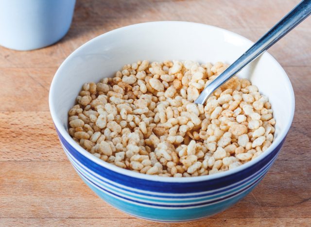 puffed rice krispie cereal