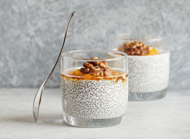 pumpkin chia seed pudding, the best superfoods for a flat belly