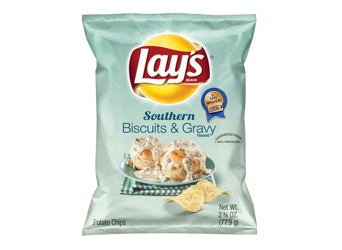 bag of lays southern biscuits and gravy chips