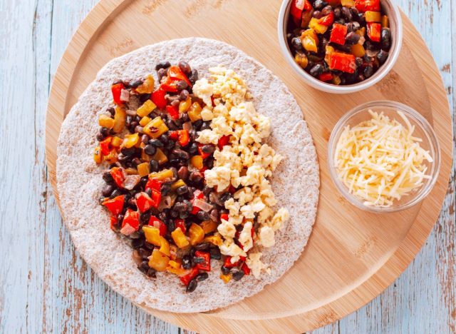 sweet potato black bean breakfast burrito