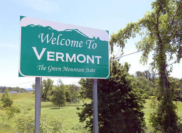 vermont welcome sign
