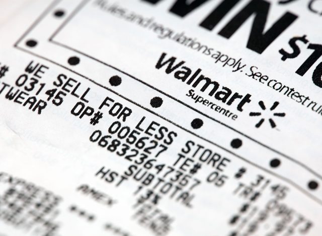 walmart reciept