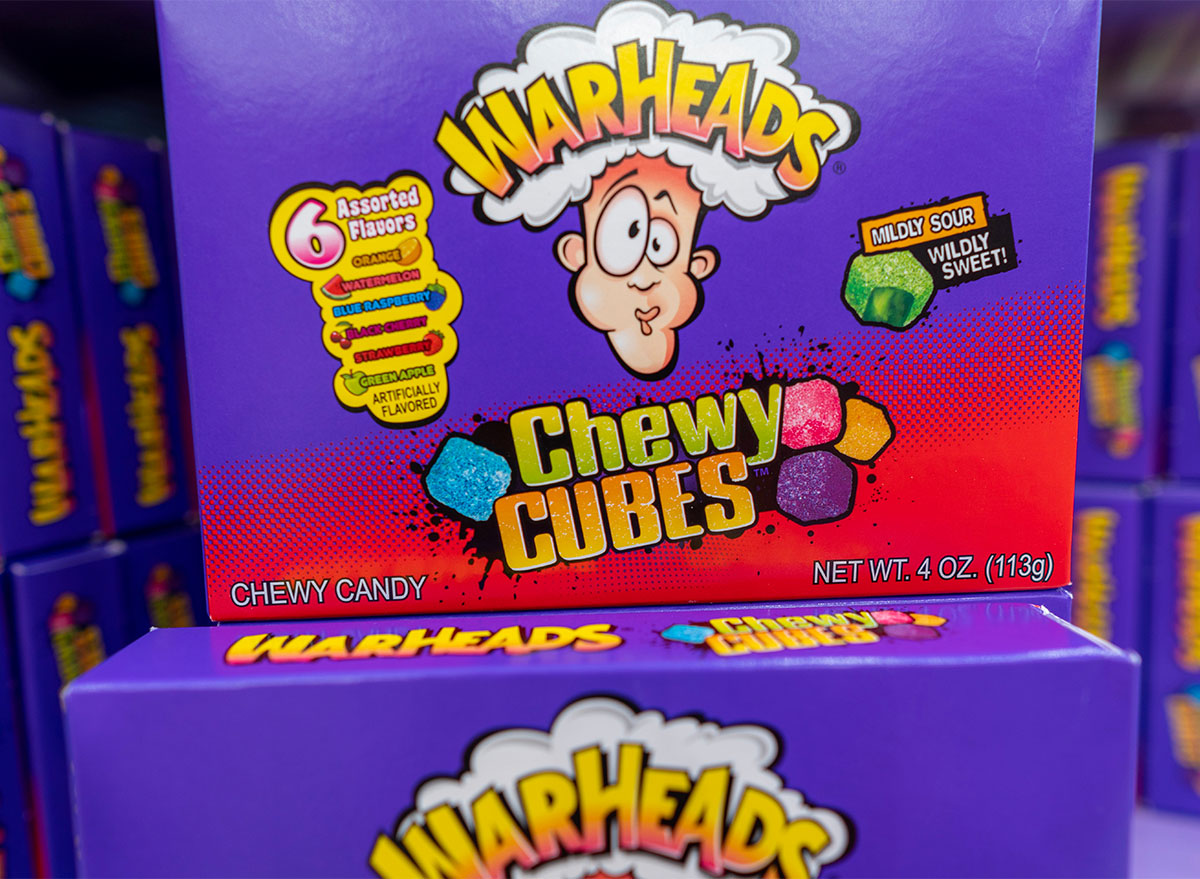boxes of warheads chewy cubes candy