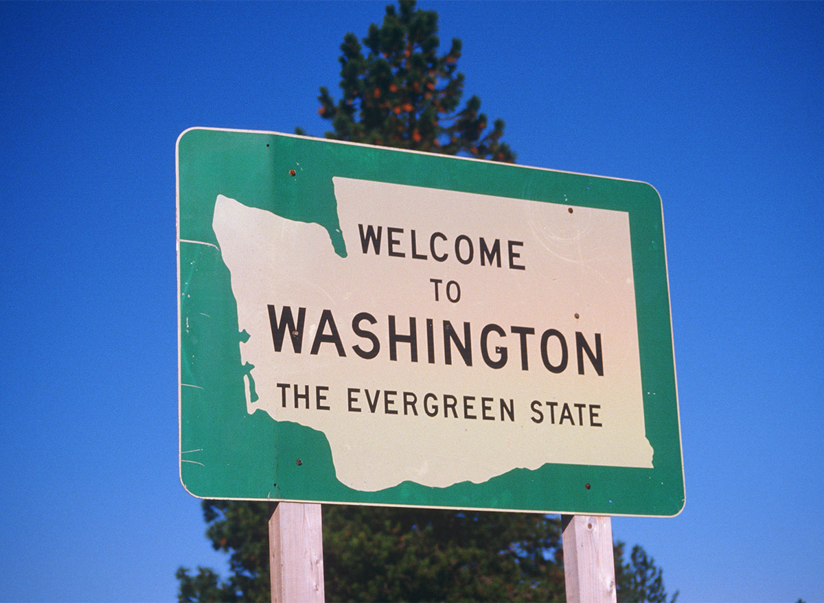washington state welcome sign