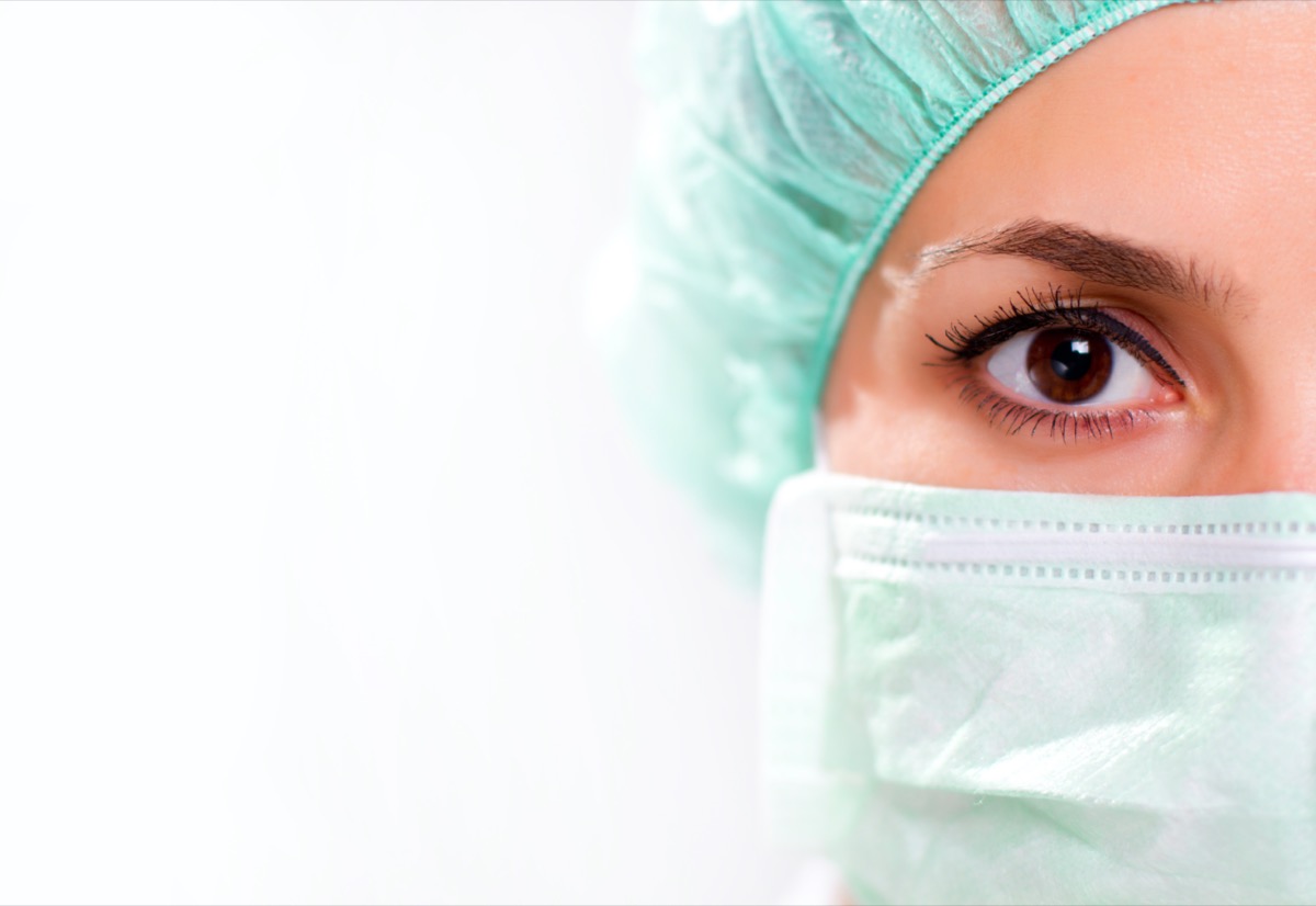 Woman in surgical mask