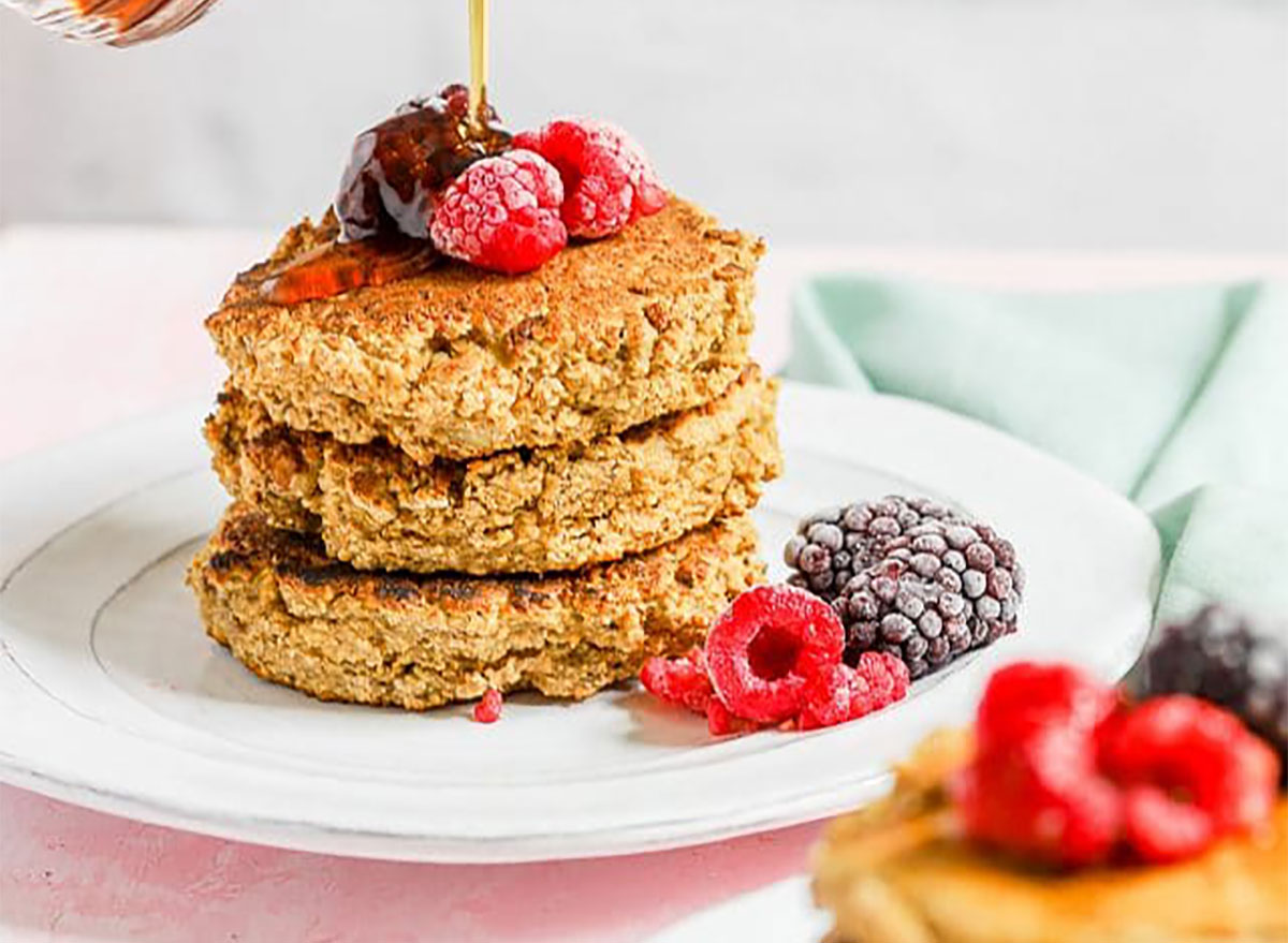 homemade banana nut toaster breakfast with berries