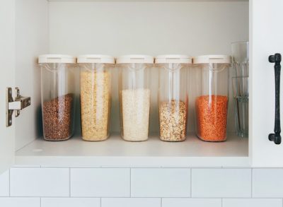 beans grains lentils pasta oats flour pantry containers