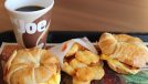 burger king croissanwich sandwiches with coffee and hash browns