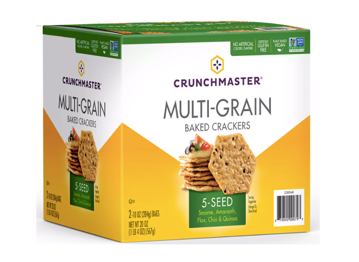 box of crunchmaster multigrain snack crackers