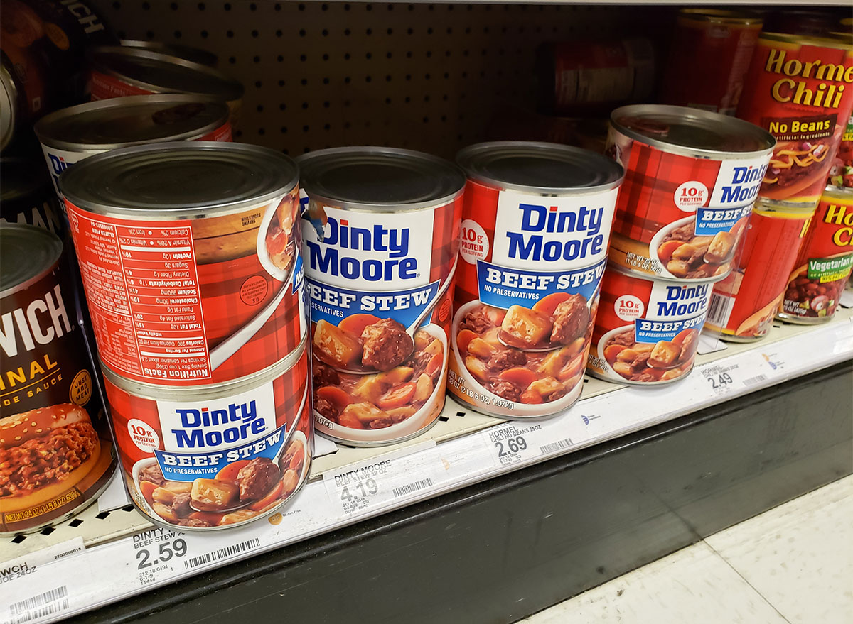 cans of dinty moore beef stew