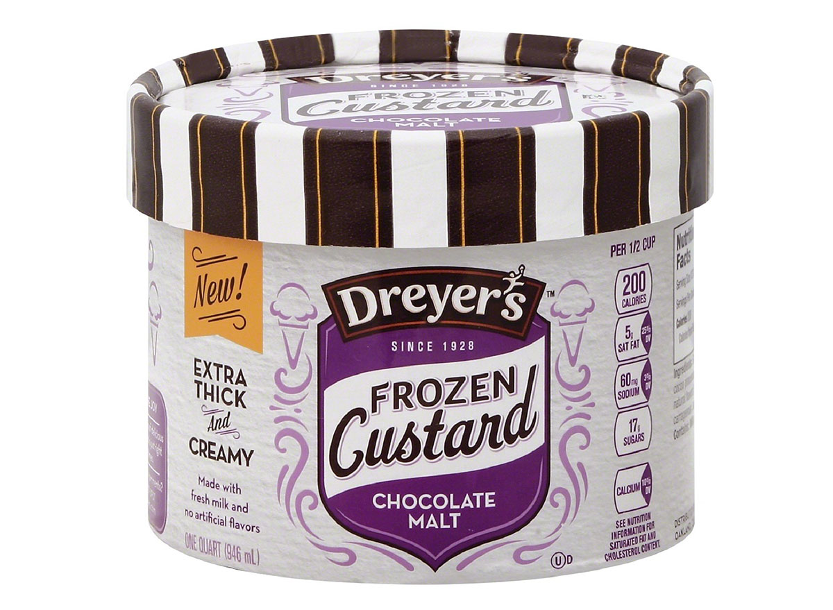 dreyers chocolate malt frozen custard