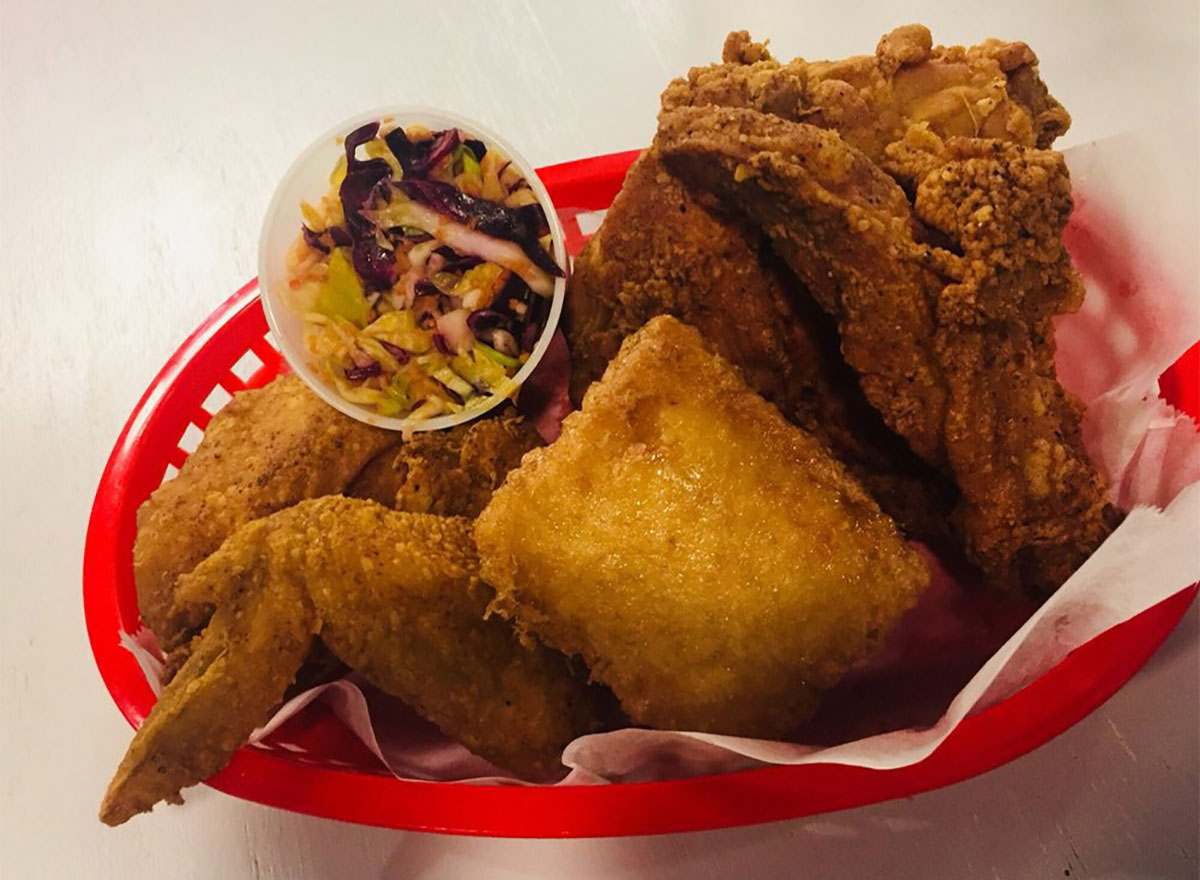 plate of fried chicken