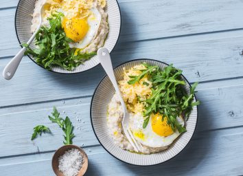 fried eggs oatmeal
