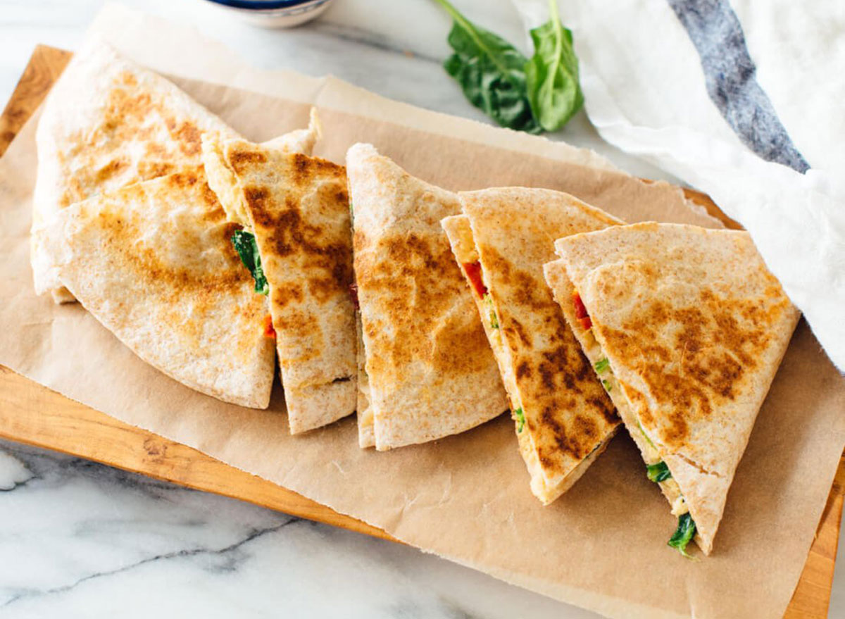 hummus quesadilla