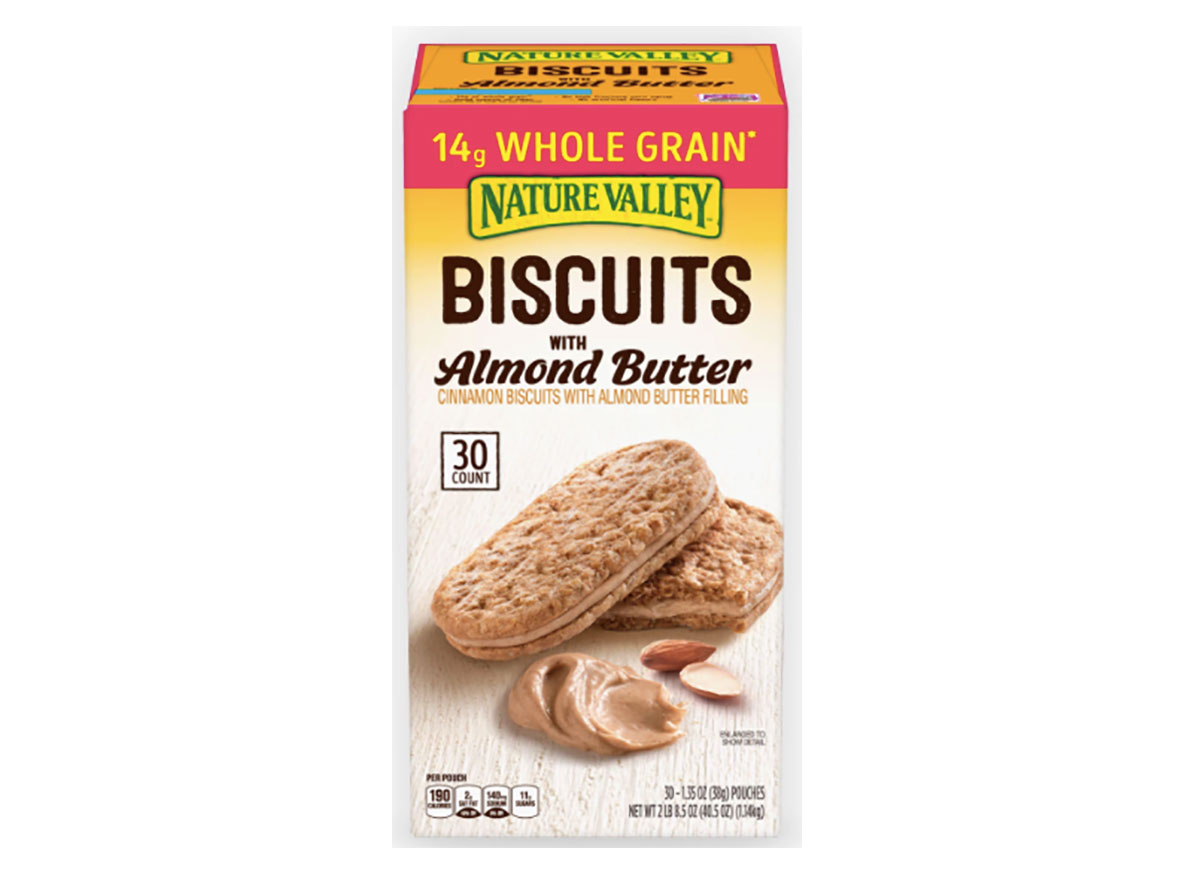 nature valley biscuits with almond butter