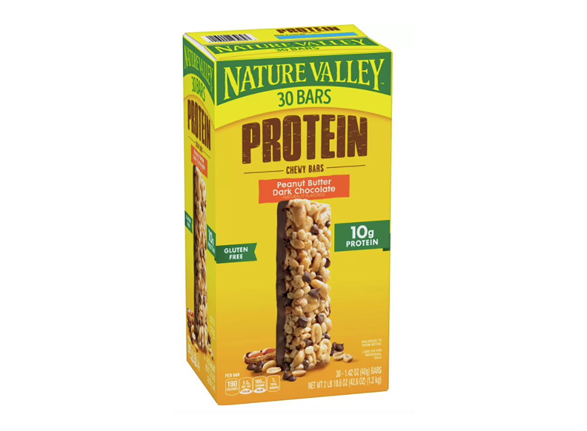 box of nature valley peanut butter protein bars